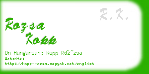 rozsa kopp business card